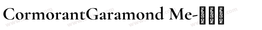 CormorantGaramond Me字体转换